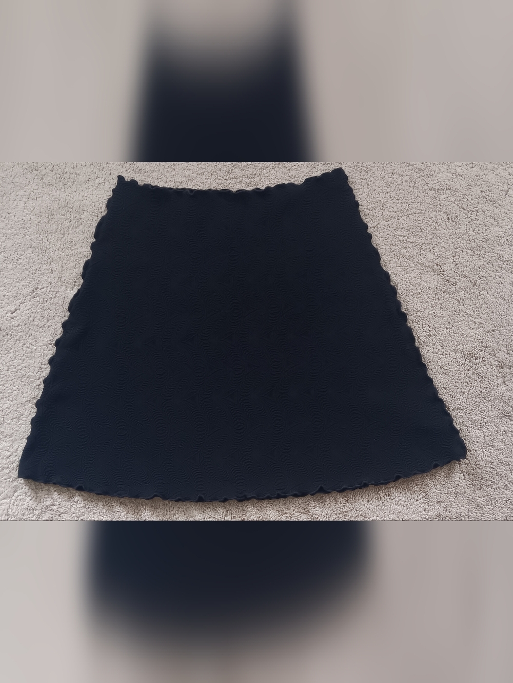 Haystacks Black Scalloped Hem Textured Mini Skirt XL - Picture 2 of 7